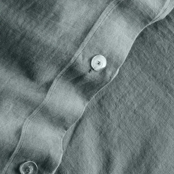 NWT Quince European Linen Duvet Cover Full/Queen - Ocean - Picture 5 of 9